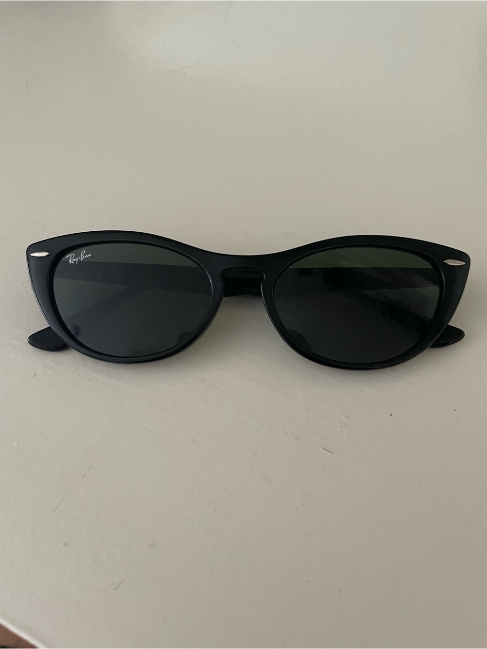 Ray-Ban Black Cat-Eye Sunglasses with Dark Lenses
